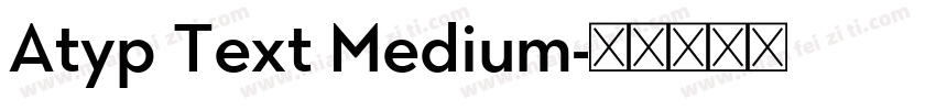 Atyp Text Medium字体转换